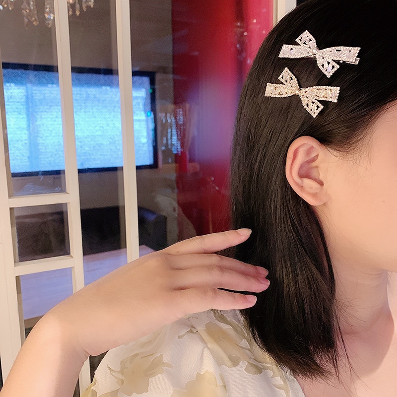 Kẹp TóC HìNh Nơ ĐíNh Zircon LấP LáNh ThờI Trang Cho Nữ