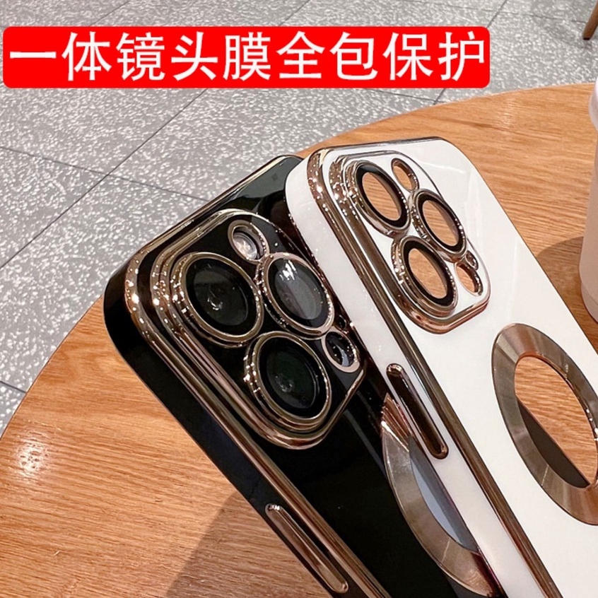 Ốp Điện Thoại Mạ Điện Kèm Miếng Dán Bảo Vệ Camera Cho iPhone 13 12 11 Pro MAX XS MAX XR 7+8 Plus