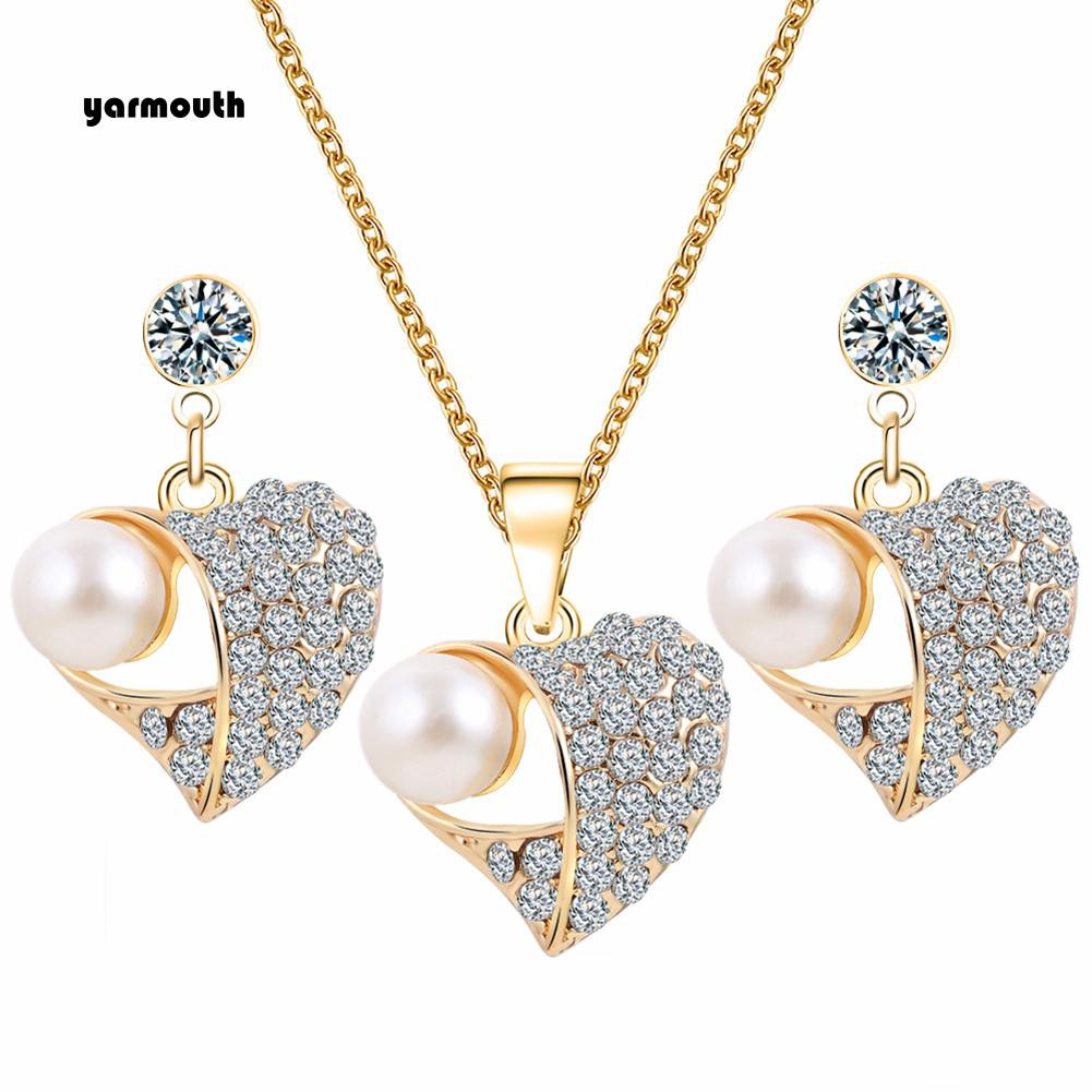 Set Vòng cổ + Bông Tai HạT NgọC Trai Giả ThờI Trang