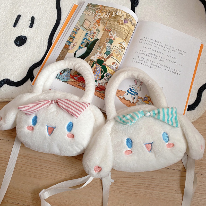 Túi Đựng Mỹ Phẩm Cầm Tay Họa Tiết Hoạt Hình Cinnamoroll Đáng Yêu Cho Nữ