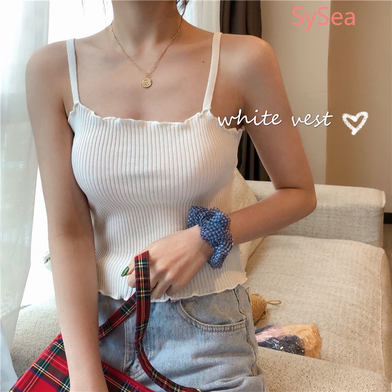 Áo Hai Dây Dệt Kim Thời Trang Mùa Hè Cho Nữ