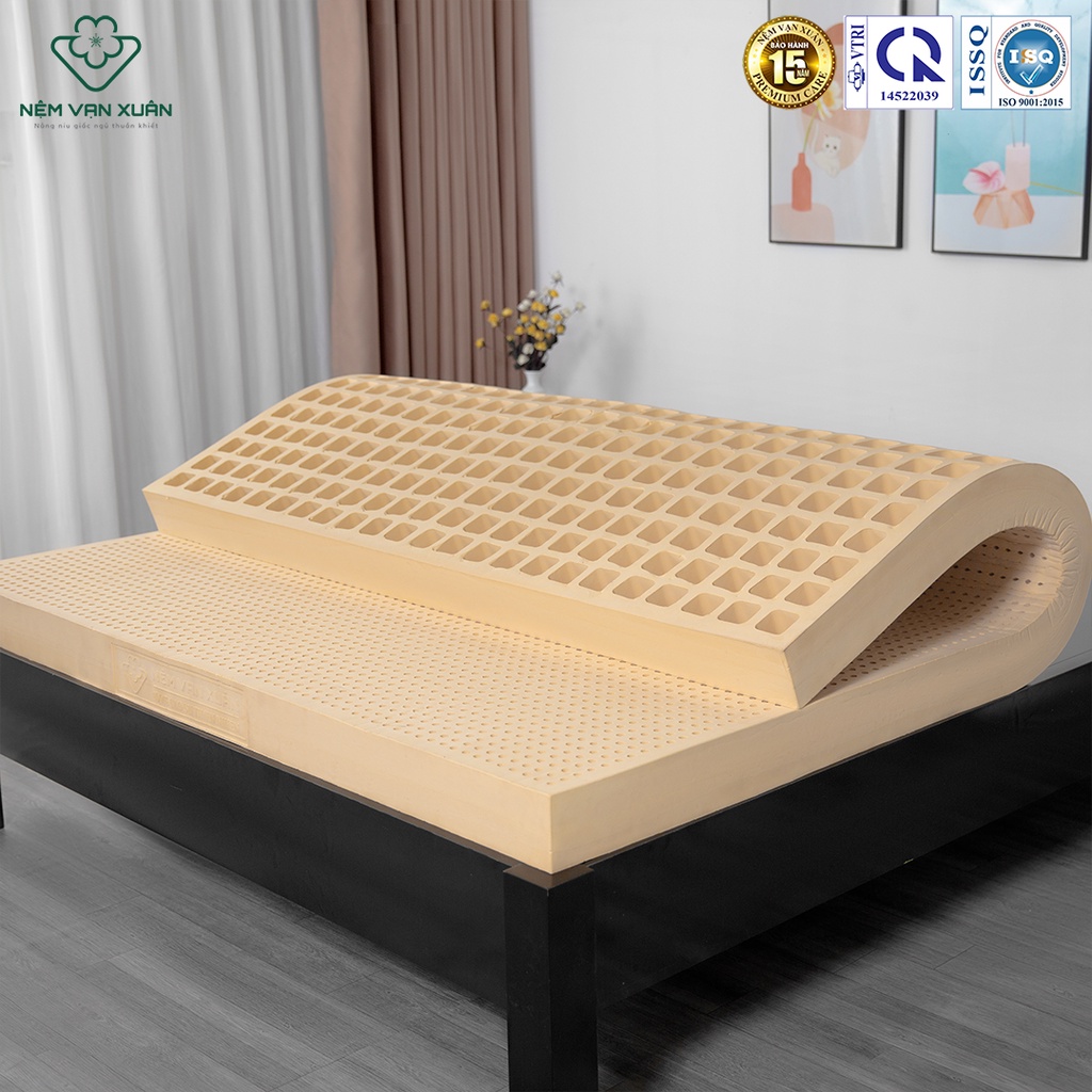 Nệm Cao Su Thiên Nhiên 100% Vạn Xuân Lotus Signature Nguyên Khối 100% Cao Su Thiên Nhiên Phù Hợp Với Người Đau Lưng
