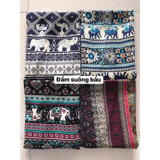 Đầm suông thổ cẩm đi biển
