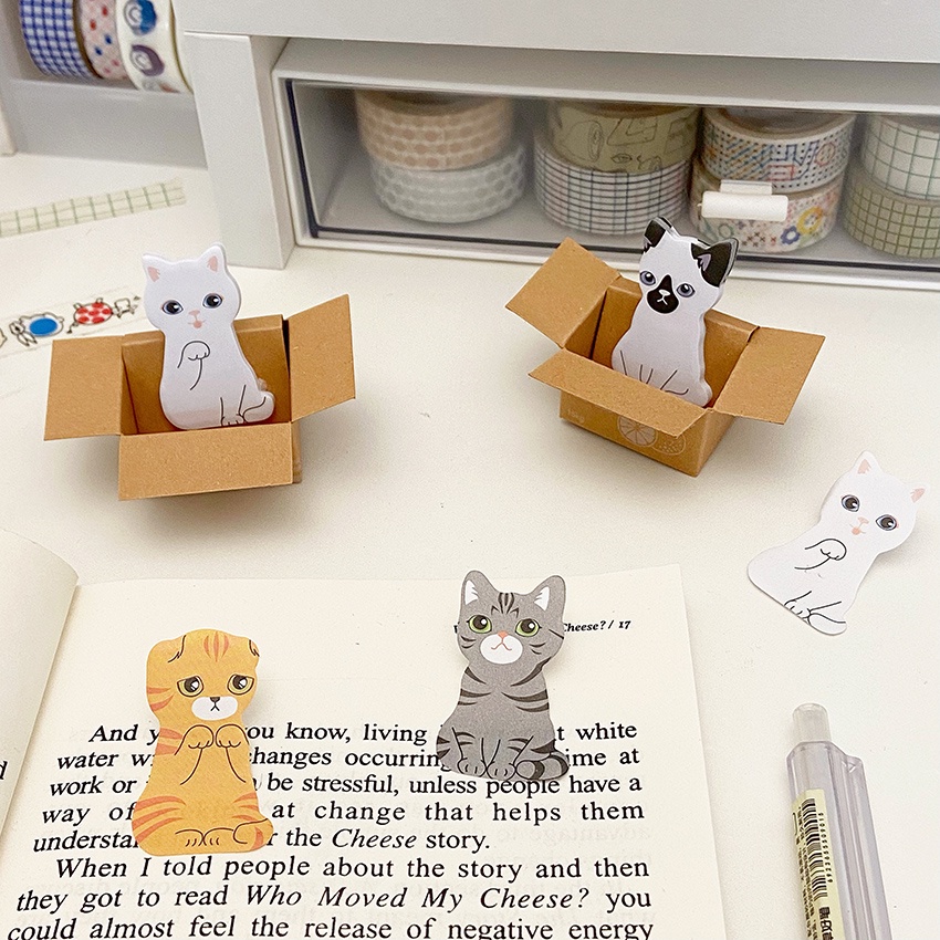 Giấy Ghi Chú Hình Mèo Hoạt Hình Đáng Yêu