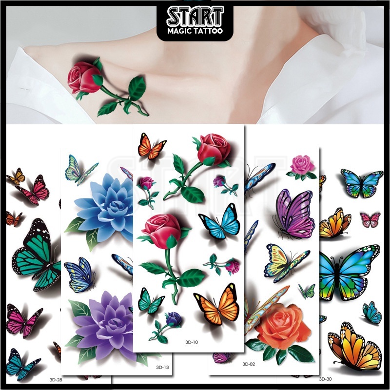Hình Xăm Dán Tạm Thời Chống Nước Lâu Trôi 2 Tuần 10CM×19CM