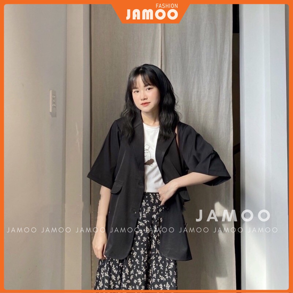 Áo blazer tay ngắn 1 lớp ulzzang,Áo vét cộc tay jamoo