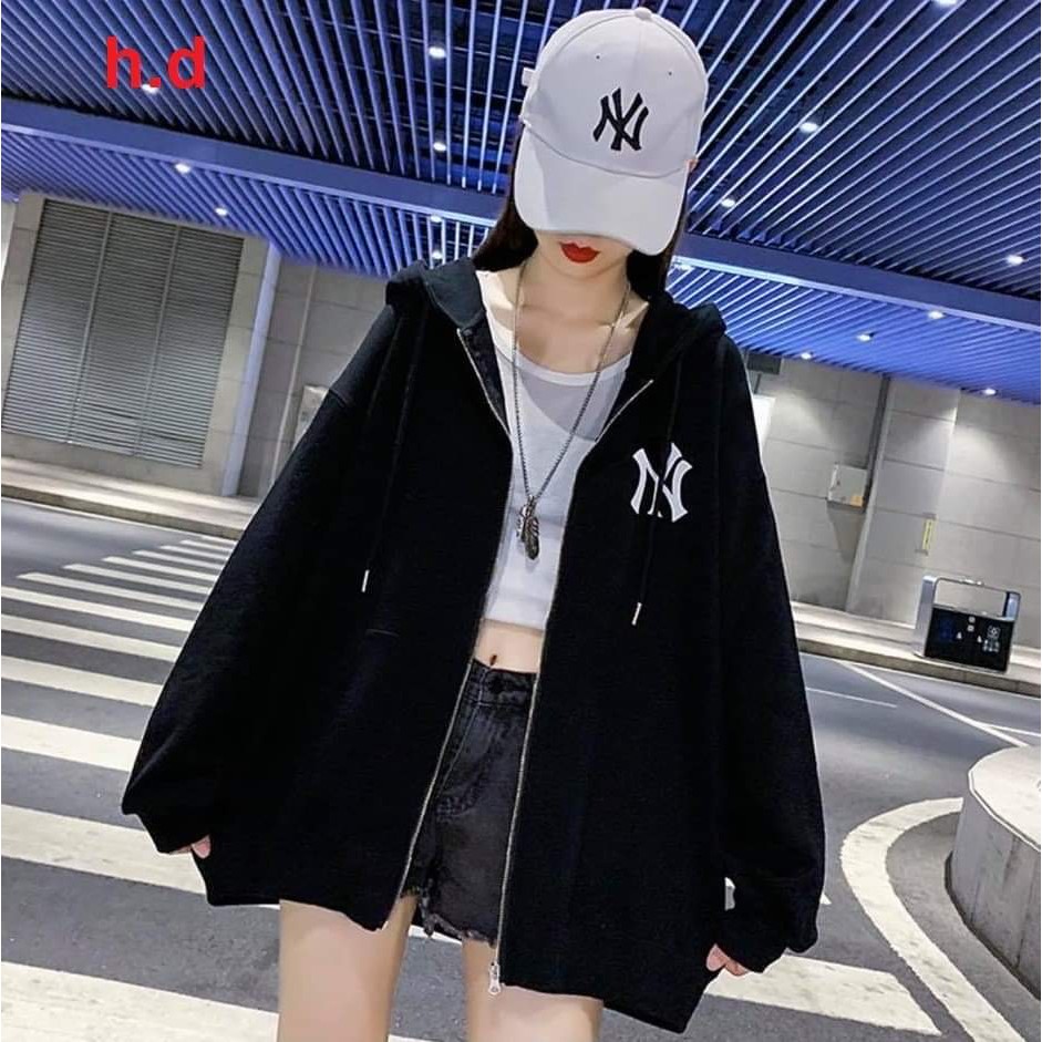 Áo khoác nỉ khóa New Durk City in lưng HARIQUEEN