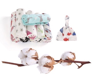 SET KHĂN CHOÀNG KÈM MŨ CHO BÉ SƠ SINH