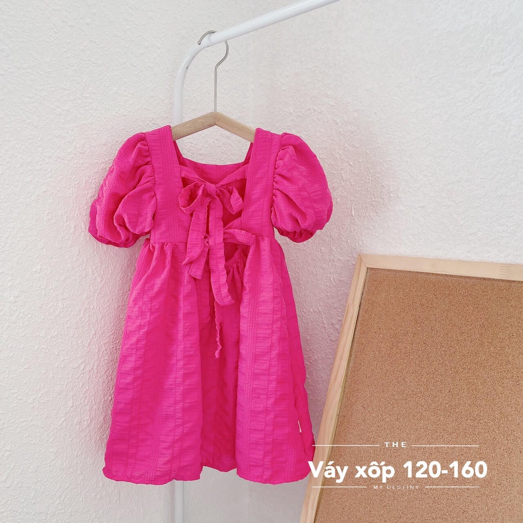 Váy nhún xốp cộc tay size đại cho bé