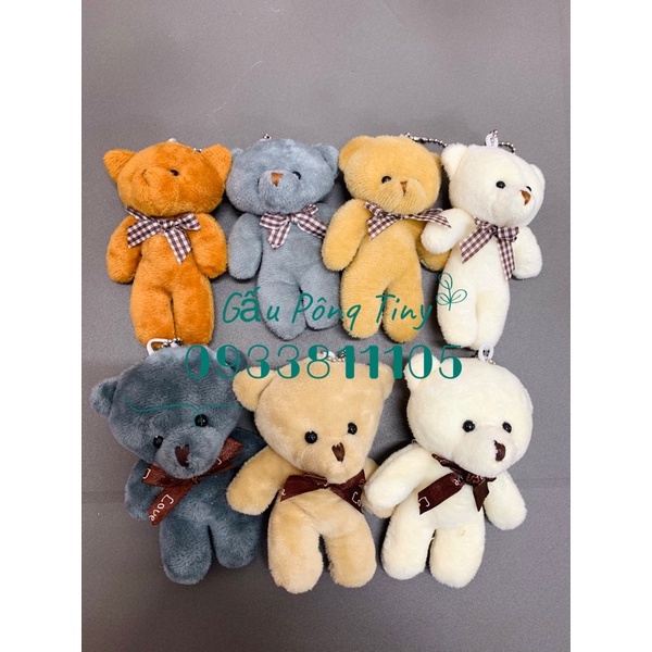 Teddy mini 11-13cm làm quà tặng/gấu nhí gói quà