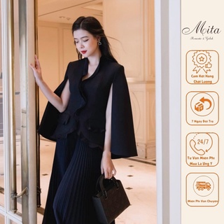 Mita boutique - áo khoác xẻ tay dahlia mita - miak0010