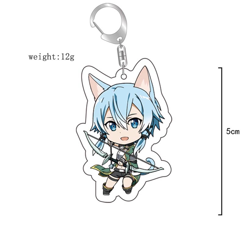 Móc Khóa Hình Nhân Vật Hoạt Hình Sword Art Online Yuuki Asuna Dễ Thương
