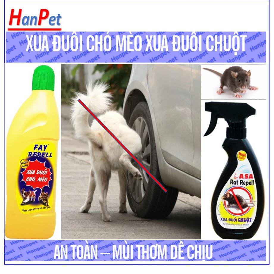 Hanpet.GV- Đuổi chuột xua đuổi chó, mèo đuổi ruồi Xịt Fay Repell ngăn chó phóng uế và cắn phá đồ đạc