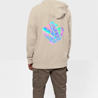 Aó khoác nỉ Hoodie phản quang Rubik, Áo khoác nỉ nam nữ họa tiết hình cá tính - PQ09KN