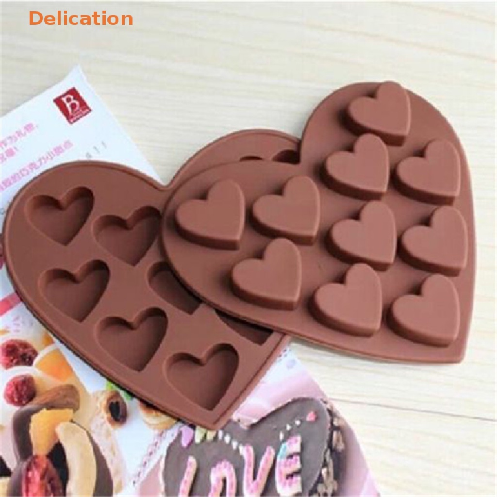 Khuôn Silicone Làm Bánh / Xà Phòng / Sô Cô La Hình Trái Tim DIY