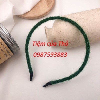 Băng đô cài tóc bọc len dễ thương (PK12)