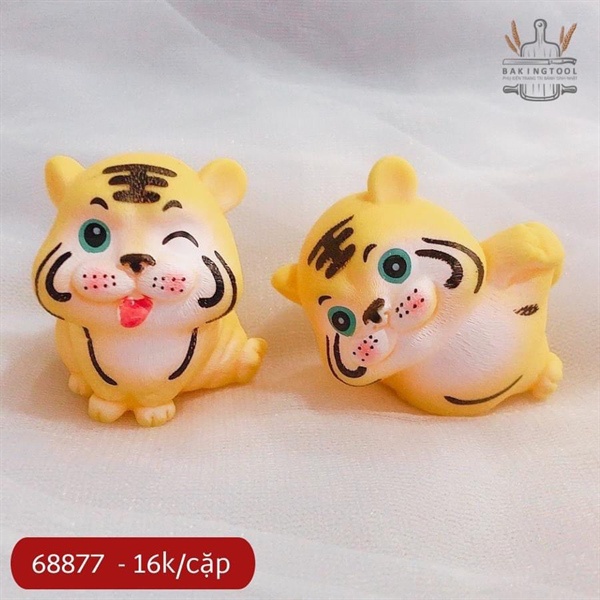 Tết-Set trang trí 2 con hổ Vằn nhựa