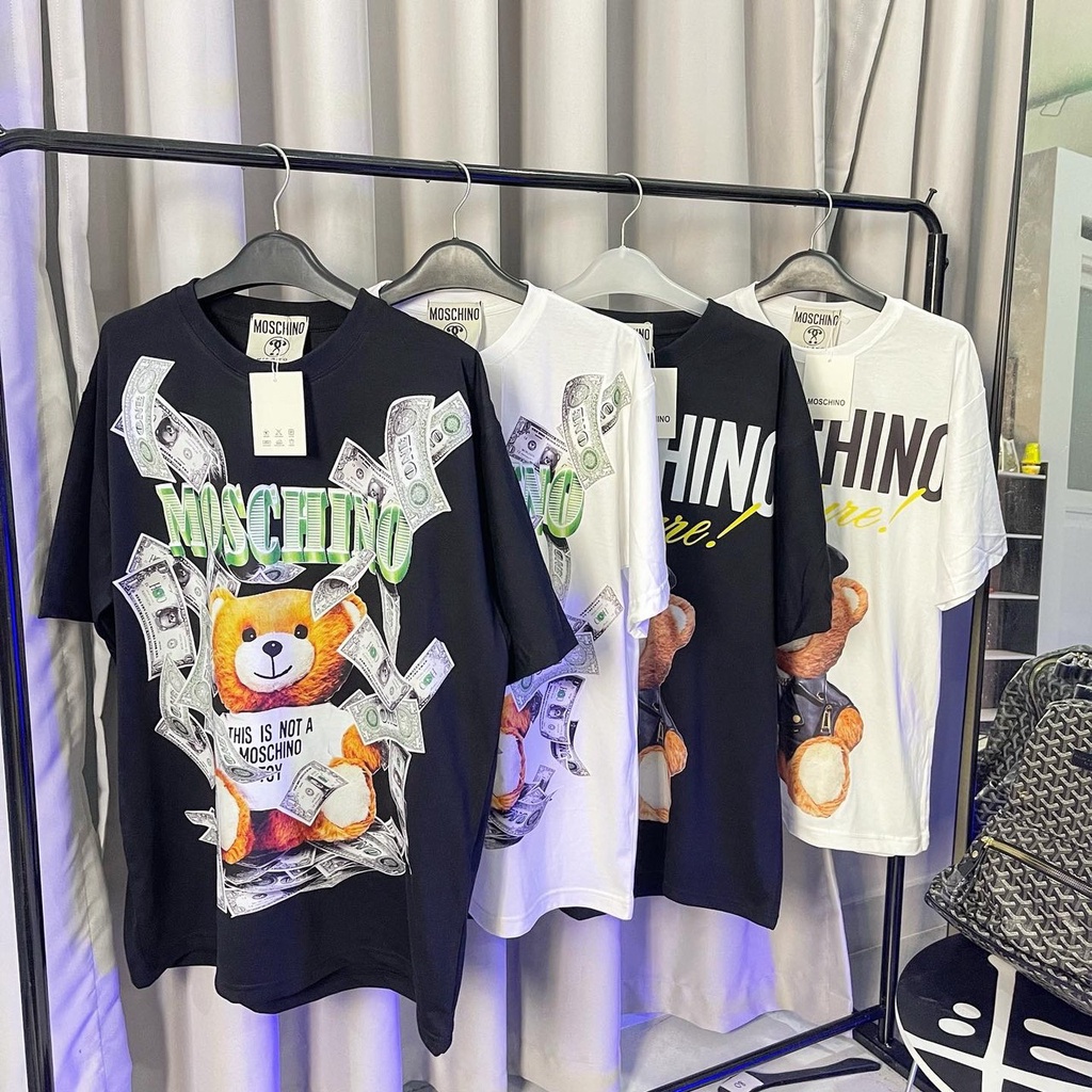 Áo Thun Moschino  - Gấu Teddy Full Mẫu Hàng Cao Cấp Vải Cotton 100%