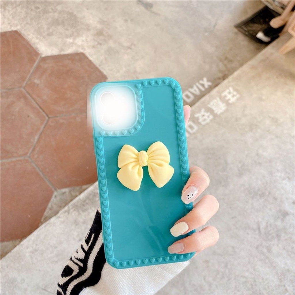 Ốp lưng iphone Gắn nơ viền tim BVC 5/5s/6/6plus/6s/6splus/7/7plus/8/8plus/x/xr/xs/11/12/pro/max/plus/promax
