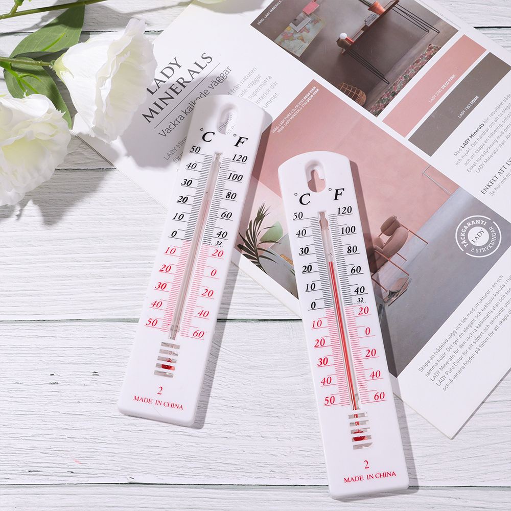 Nhiệt Kế Nhựa Đo Nhiệt Độ Độ Chính Xác Cao Treo Tường Cho Văn Phòng/Nhà Kính