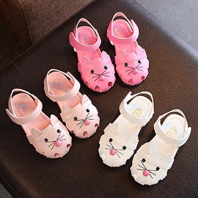 Giày sandal hình mèo dễ thương cho bé gái