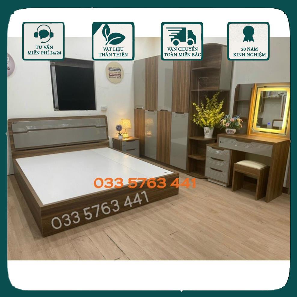 FREESHIP nội thành Hà Nội - chọn bộ nội thất phòng ngủ bao gồm giường ngủ, tủ áo, bàn trang điểm, táp đầu giường