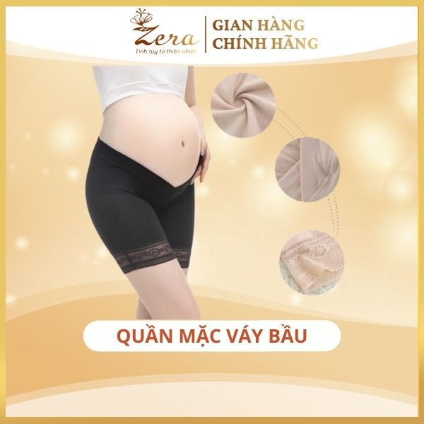 Quần mặc váy trong dành cho bà bầu chất liệu cotton mịn, mát, co giãn và thấm hút tốt