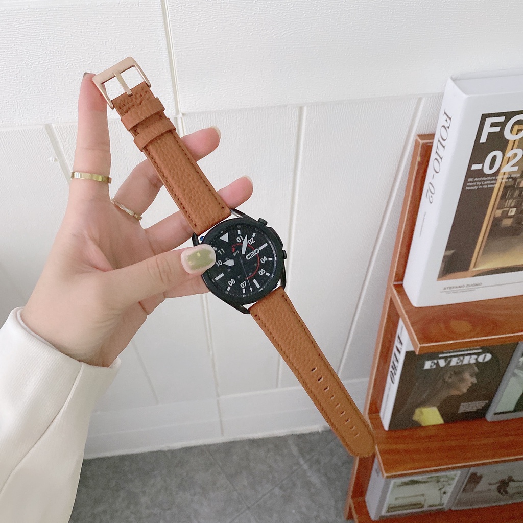 Dây Đeo Bằng Da Thời Trang Cho Đồng Hồ Thông Minh Huami Amazfit Gts 2e GTS2 mini GTS3
