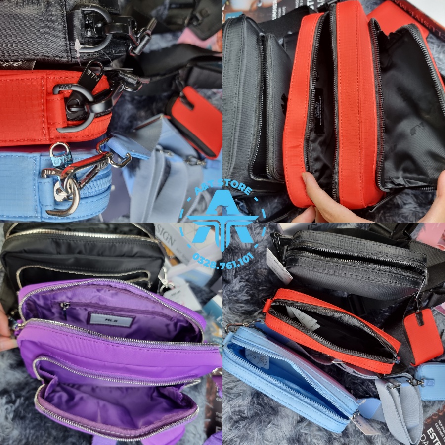 ( Chuẩn Hãng ) Túi Đeo Chéo MLB NY Nylon Ripstop Dodgers Full Tag Code