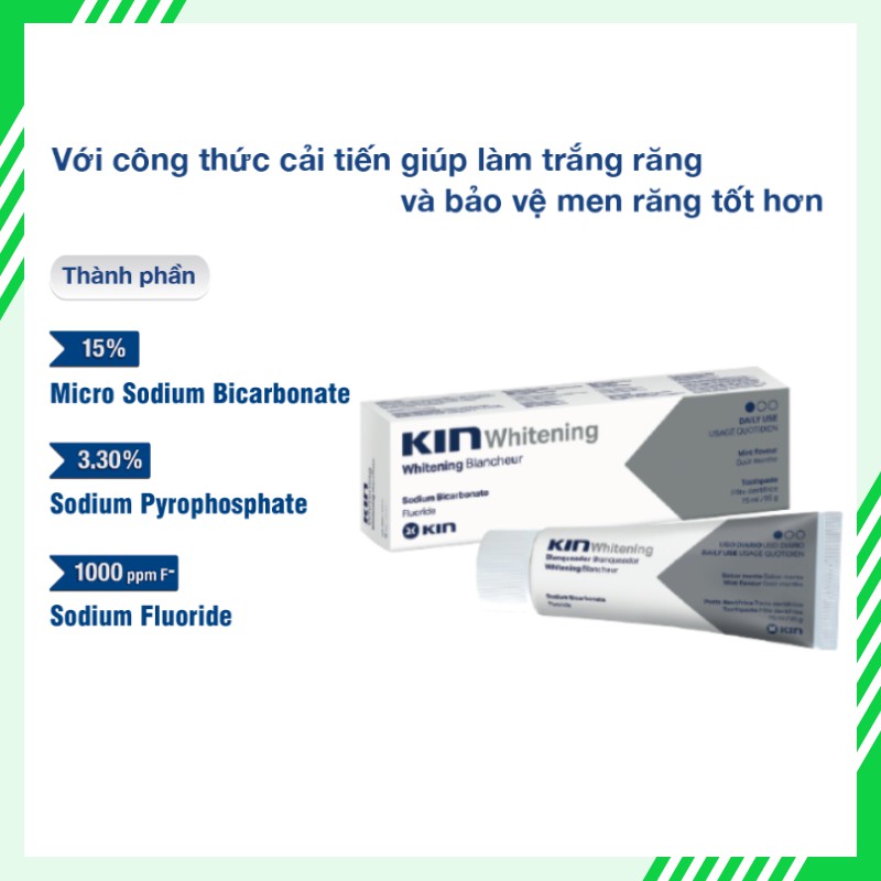 Kin trắng răng - Kem đánh răng làm trắng KinWhitening® 95g