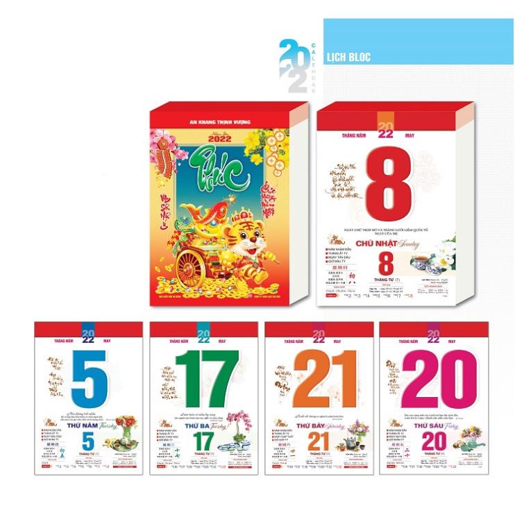 Bloc lịch LỠ - TRUNG- (Không kèm khánh lịch) - mẫu ngẫu nhiên | BigBuy360 - bigbuy360.vn