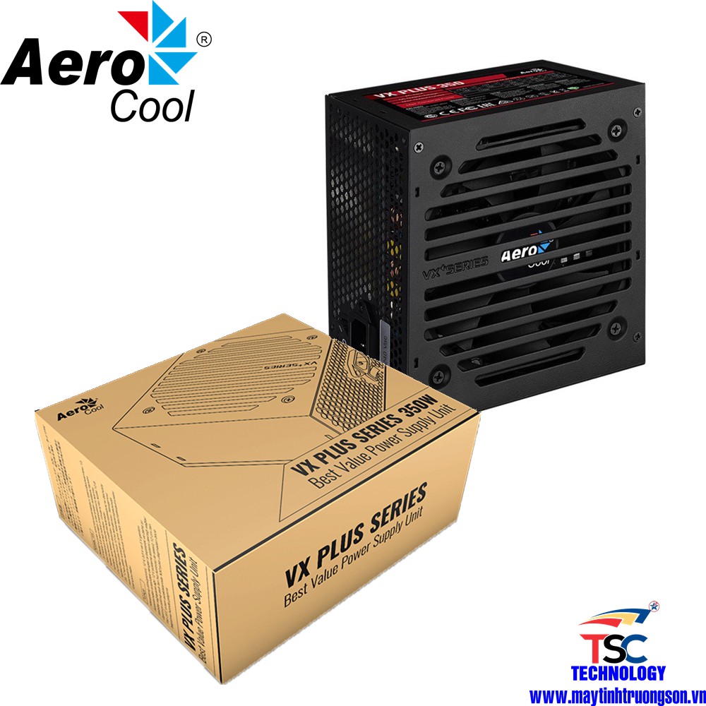 Nguồn Máy Tính AEROCOOL VX PLUS 350 350W 230V N-PFC | BH 36T Tại TTBH Hà Nội Và TPHCM