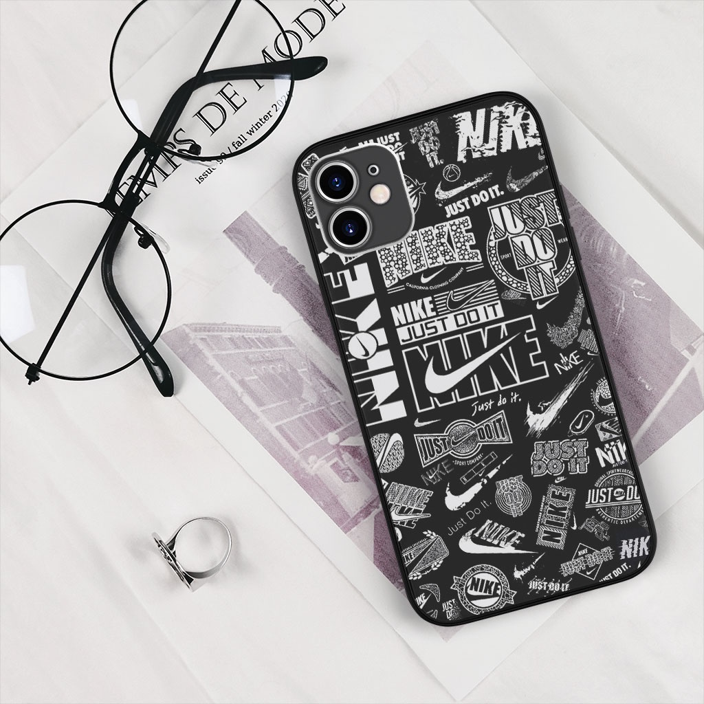 Ốp lưng NIKE JUST DO IT trắng đen nhiều logo OSAMI cho Iphone 6 7 8 Plus 11 12 13 mini Pro Max X Xr  SUPPOD00545