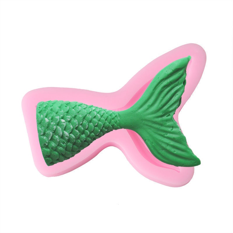 Khuôn Silicone Tạo Hình Đuôi Nàng Tiên Cá 3d Trang Trí Bánh