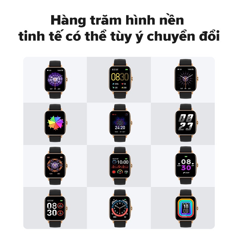Đồng hồ thông minh BASIKE - WAT08, Smart watch Series 6, Chống nước IP67, Nghe Gọi, Đo nhịp tim