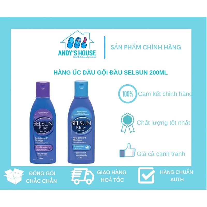 Hàng Úc Dầu Gội Đầu Selsun 200ml