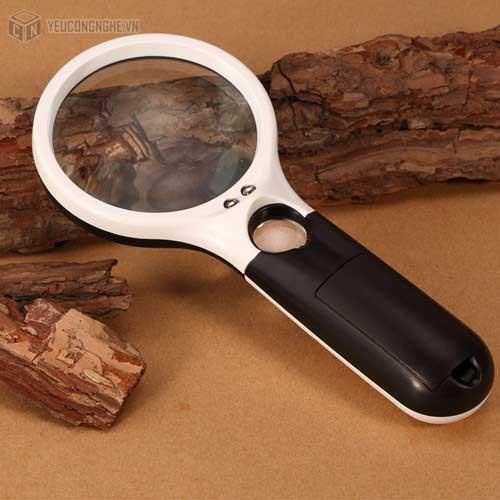 Kính lúp cầm tay có Led Magnifier siêu sáng size to, Zoom loại tốt nhất x10lần