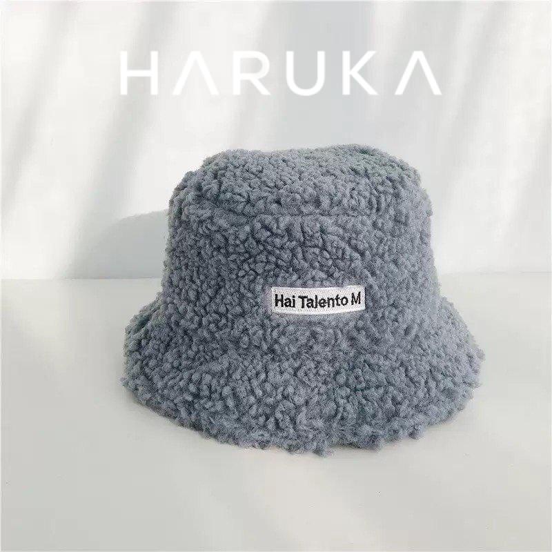 Mũ lông cừu Bucket phong cách Hàn Quốc cao cấp Haruka