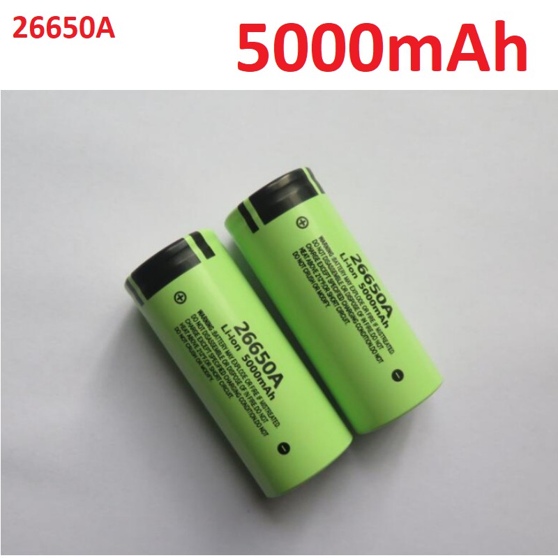 Pin sạc 26650 Lithium-ion 3.7v panasonic dung lượng 5000mAh 2 đầu phẳng