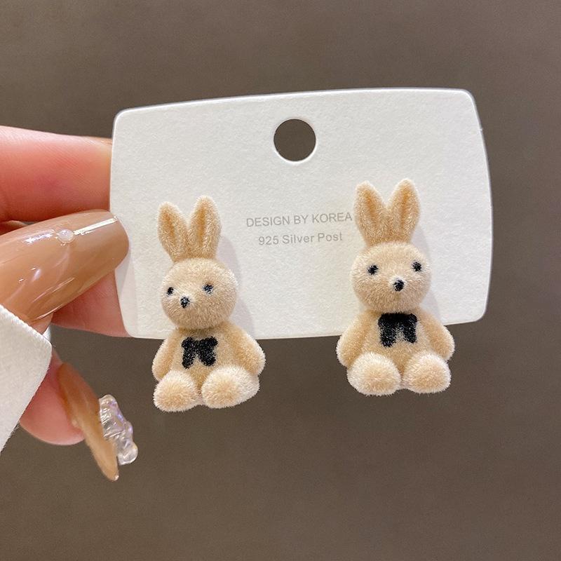 Khuyên Tai Thỏ Baby Dễ Thương Tiểu Thư Phụ Kiện Thời Trang Xu Hướng Hàn Quốc Cho Nữ Và Bé Gái