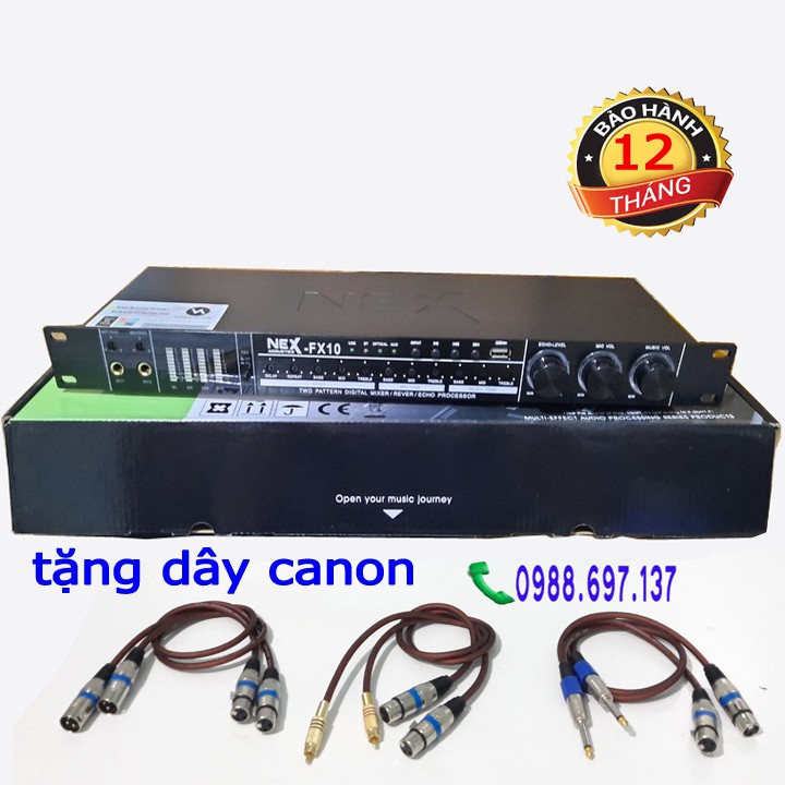 vang chỉnh cơ karaoke NEXFX 10- vang cơ tặng dây canon