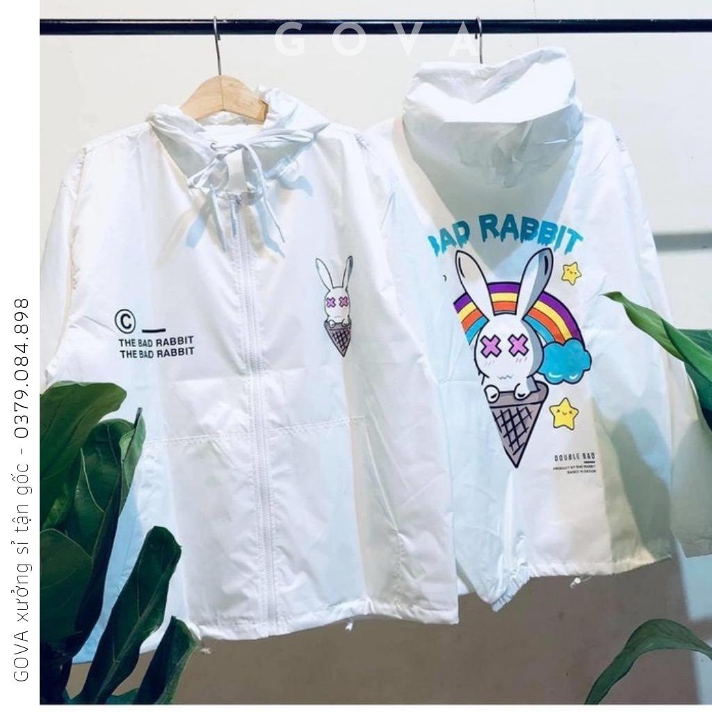 Áo khoác dù BAD RABBIT nam nữ form rộng Unisex 2 lớp Chống Nắng Siêu Hot ulzzang Jacket Bomber GOVA