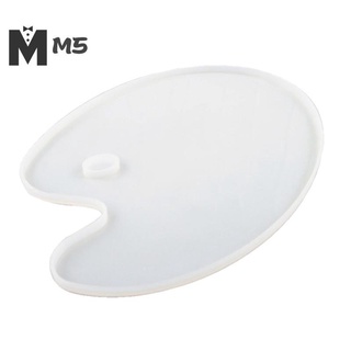 (Hàng Mới Về) Khuôn Nhựa Resin Làm Bảng Pha Màu Hình Bầu Dục M5Vn