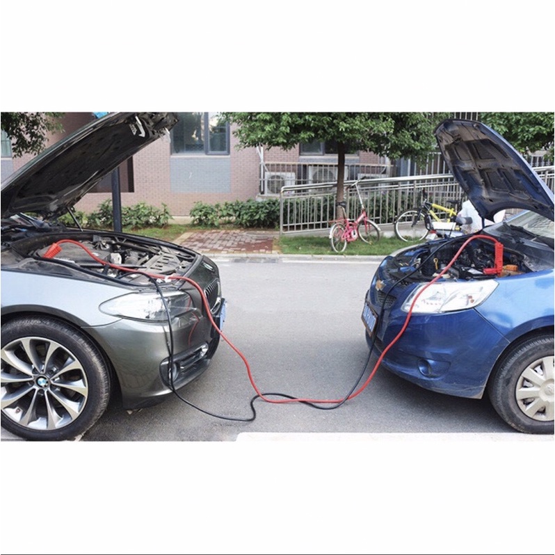 Dây Câu Bình Ắc Quy Ô Tô Lõi Đồng SIÊU TO -2000ampKích Điện Ắc Quy Cứu Hộ Ô Tô 4 Mét