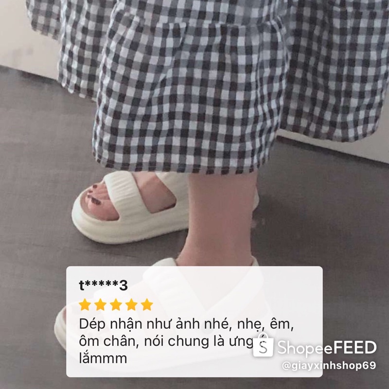Dép Nữ  Dép Sandal Nhún Quai Hậu , Sandal học sinh Quai Nhún Đế cao 4cm Siêu Kute cực đáng yêu