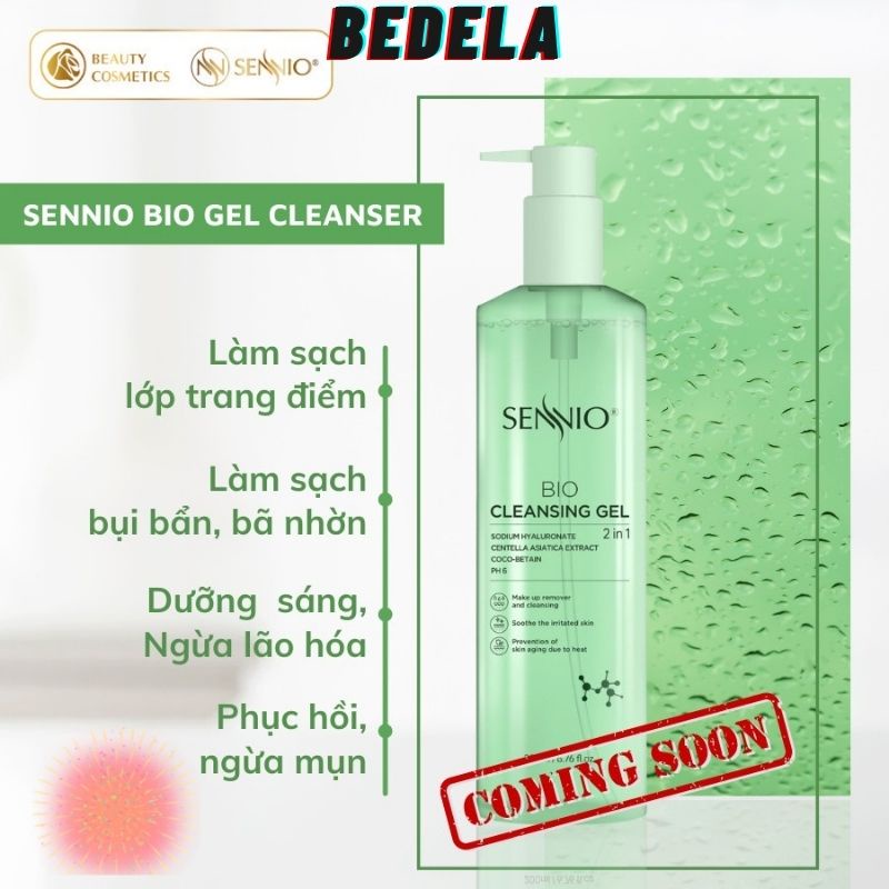 Nước Tẩy Trang Cho Da Dầu Mụn Không Cồn Dạng Gel 2 In 1 SENNIO NTT135 BEDELA