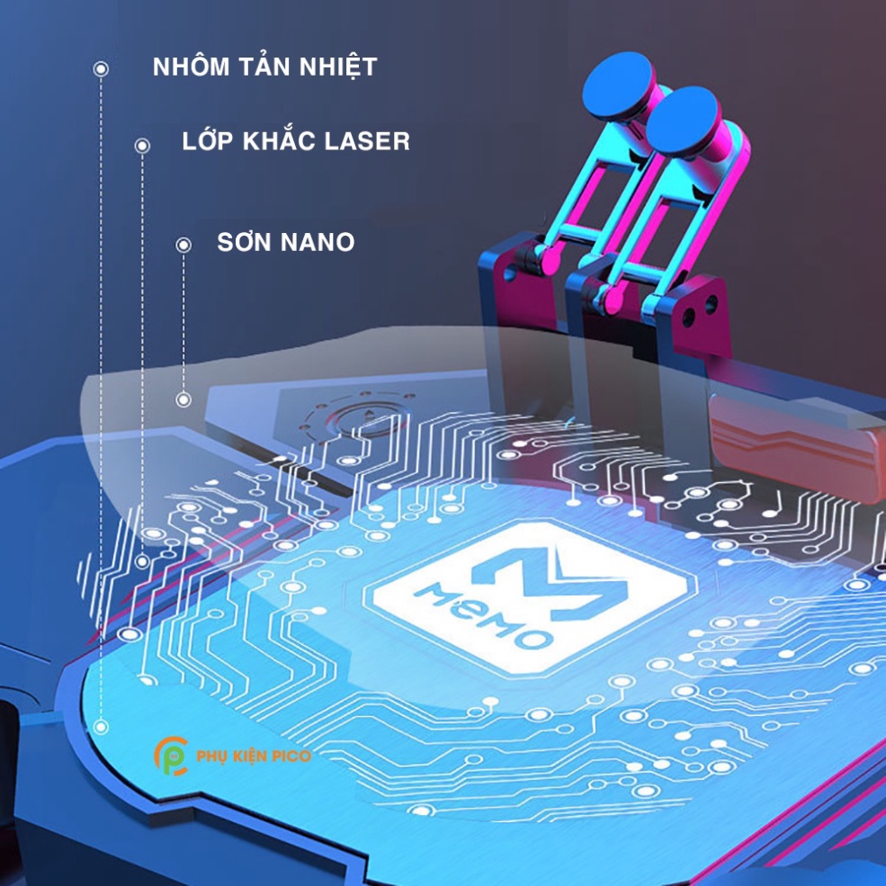 Tay cầm chơi game 6 ngón Memo DL88 tản nhiệt sò lạnh hỗ trợ nút kép PUBG Mobile/ Call of Duty/ROS/FreeFire - Hàng nhập k