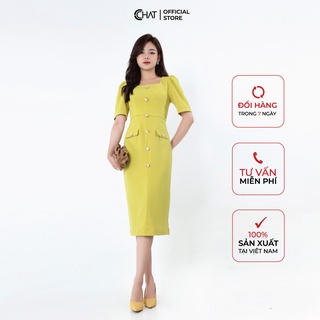 Váy cổ vuông tay lỡ ôm CChat Clothes