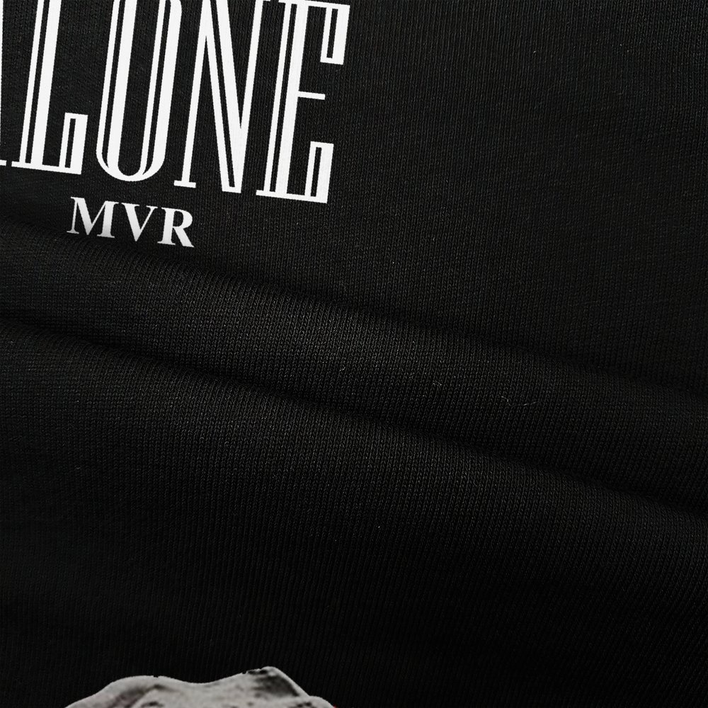 Áo unisex phông thun Cotton tượng đá cô đơn alone trên mạng xã hội localbrand MVR KK3756
