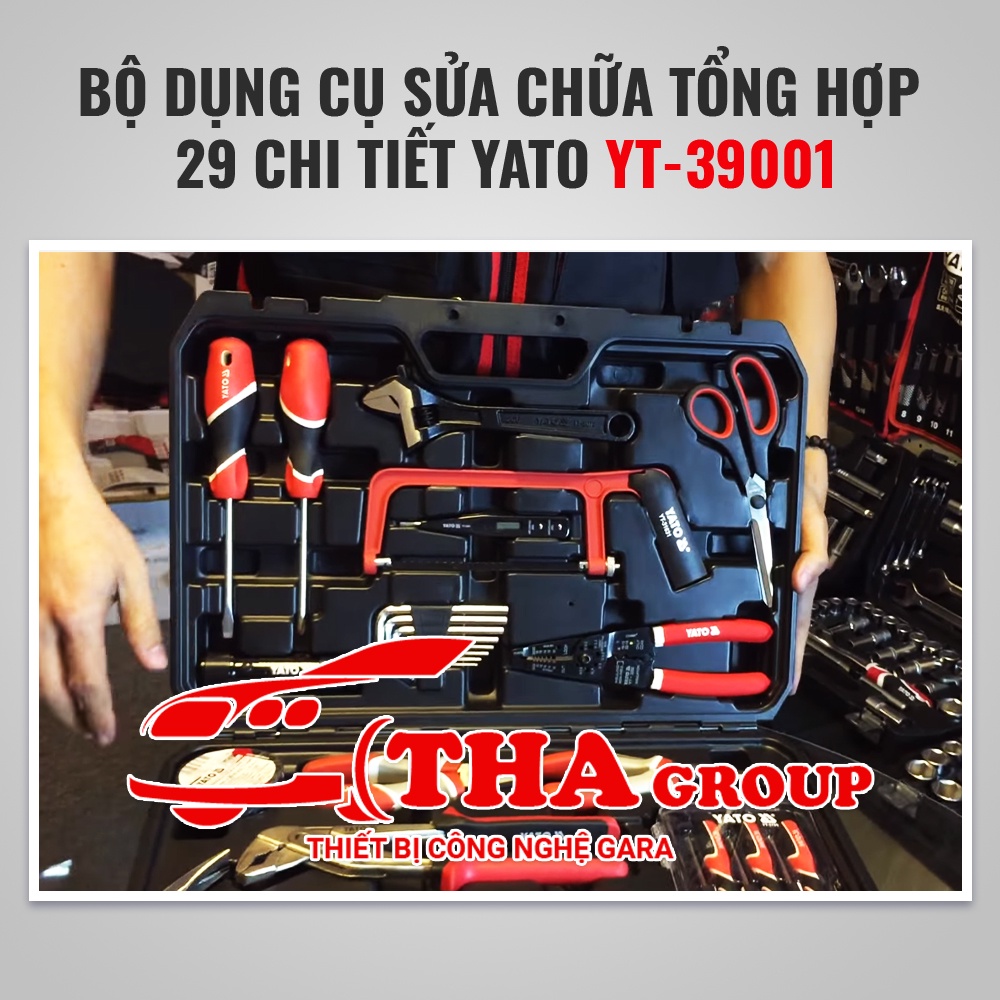 BỘ DỤNG CỤ SỬA CHỮA TỔNG HỢP 29 CHI TIẾT YATO YT-39001